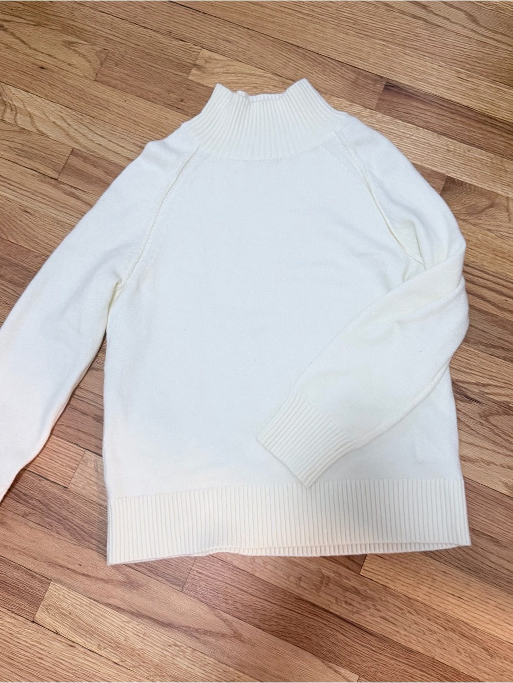 Cream Ribbed Mock Neck Sweater - Classic Cozy Turtleneck